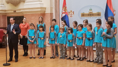 14 December 2018  National Assembly Deputy Speaker Prof. Dr Vladimir Marinkovic and the children’s choir of the Children’s Cultural Centre of Belgrade